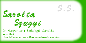 sarolta szugyi business card